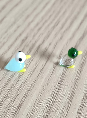 手作玻璃工艺品动物桌面造景