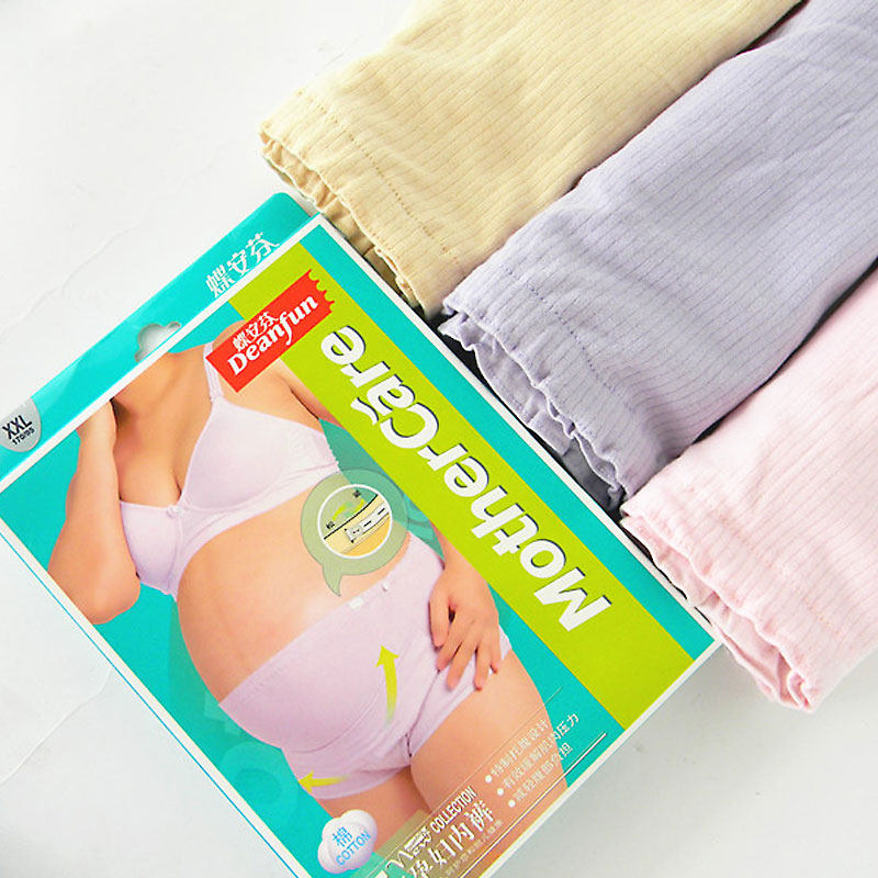 蝶安芬女士孕妇全棉平角托腹内裤 鹏鑫服饰内裤
