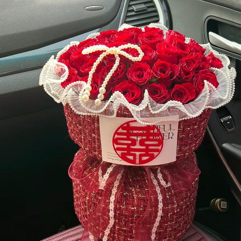 葫芦岛真花鲜花速递红玫瑰花束兴城建昌绥中县生日礼物同城配送 - 图1