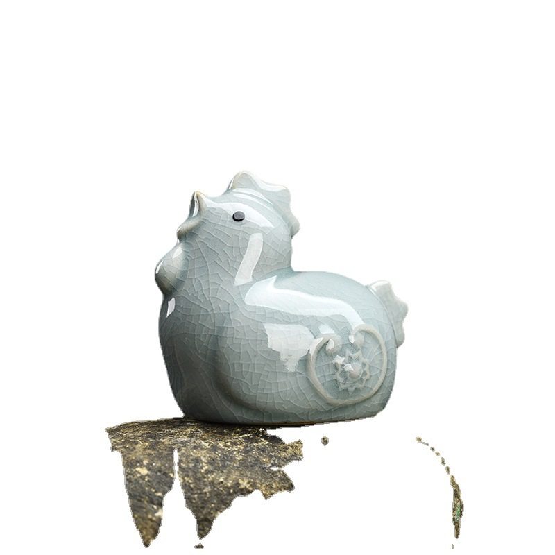 生肖茶宠可养茶艺个性可爱陶瓷茶宠摆件整套十二生肖动物茶宠盆栽