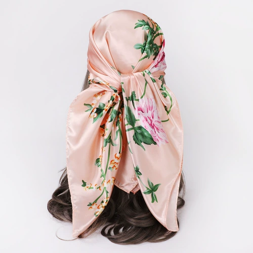 Шелковый платок, шарф, накидка, 90см, европейский стиль