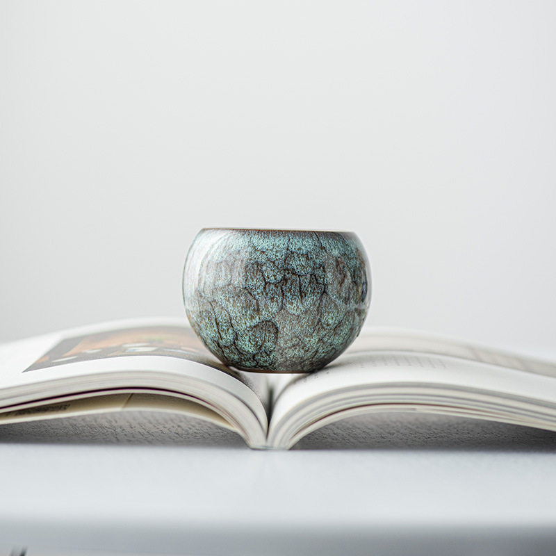 窑变建盏茶杯五行杯天目茶盏单杯主人杯品茗杯礼盒装商务送礼 - 图2