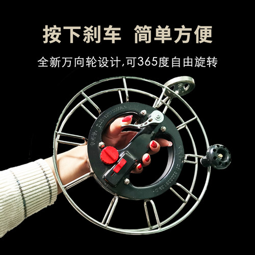 高档不锈钢风筝线轮大轴承刹车防倒转大万向大型风筝大人专用轮盘 - 图1