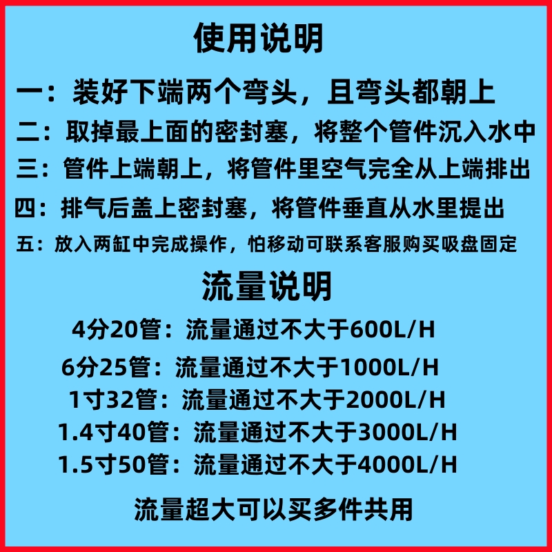 多鱼缸串连不打孔连通过水虹吸过桥龟缸几型管连通器水位平衡管-图0