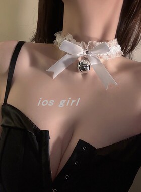 iosgirl铃铛脖环蝴蝶结项链