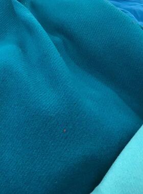 孔雀绿色斜纹顺毛羊绒服装面料布料//欧洲进口/外套/大衣/风衣