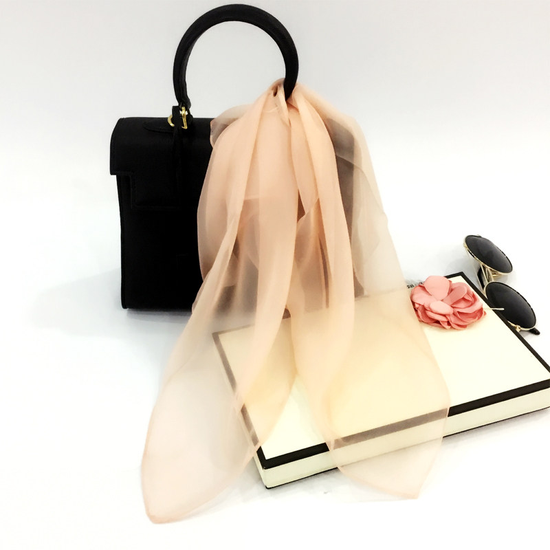 真丝丝巾女100%桑蚕丝秋冬季纯色纱巾克莱因蓝围巾女遮颈纹脖子,淘宝优惠券,粉丝福利购,淘宝优惠卷