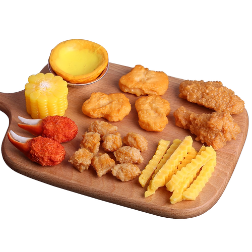 仿真汉堡炸鸡腿烤鸡翅模型肯德基食品道具薯条食物玩具小吃食套装 - 图3