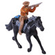 Western denim model plastic Indian riding doll scene props children toys boy gift ornaments