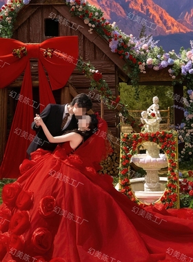 巨型蝴蝶结户外草坪婚礼木屋迎宾订婚纱照网红布置道具婚庆装饰