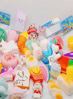 仿真食品慢回弹食物蛋糕水果挤压捏捏乐玩具装饰模具 摆件Squishy