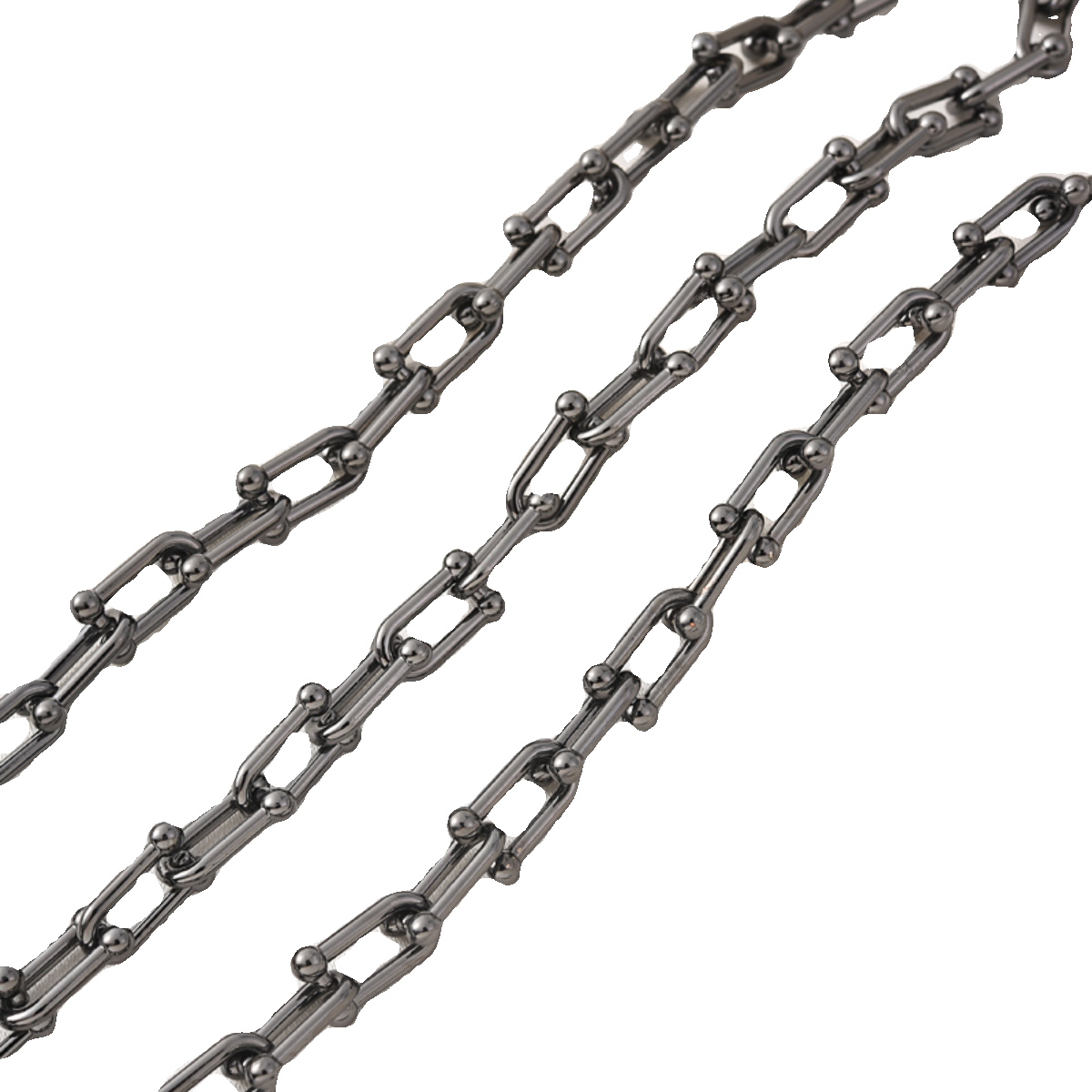 高保14K包金可拆卸马蹄扣手工链条diy手链项链枪黑色猪鼻孔散链,淘宝优惠券,粉丝福利购,淘宝优惠卷