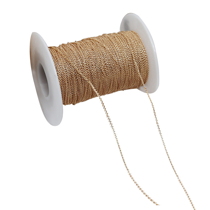 串珠手链14K包金珍珠o字扁十链条diy材料手工饰品配件辅料项链,淘宝优惠券,粉丝福利购,淘宝优惠卷