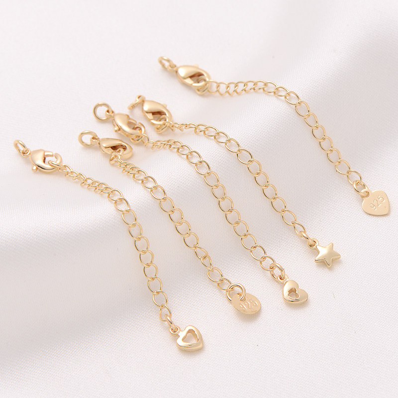 14K包金龙虾扣尾链自制手链延长链手工diy项链收尾扣饰品材料配件,淘宝优惠券,粉丝福利购,淘宝优惠卷