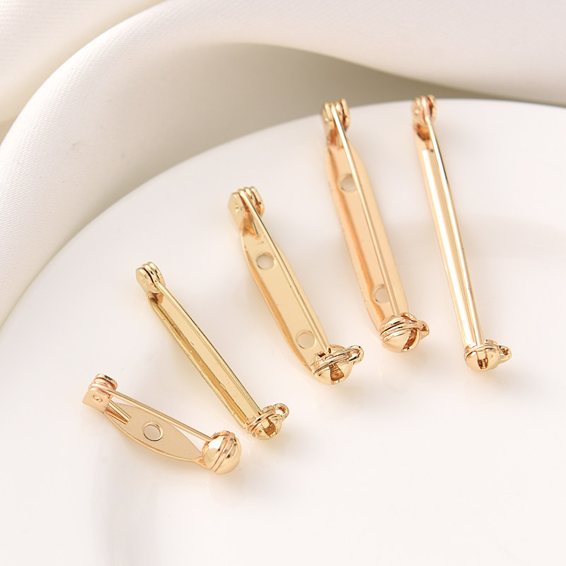14K铜包金可旋转式安全胸针托手工diy首饰配件一字别针扣饰品材料,淘宝优惠券,粉丝福利购,淘宝优惠卷