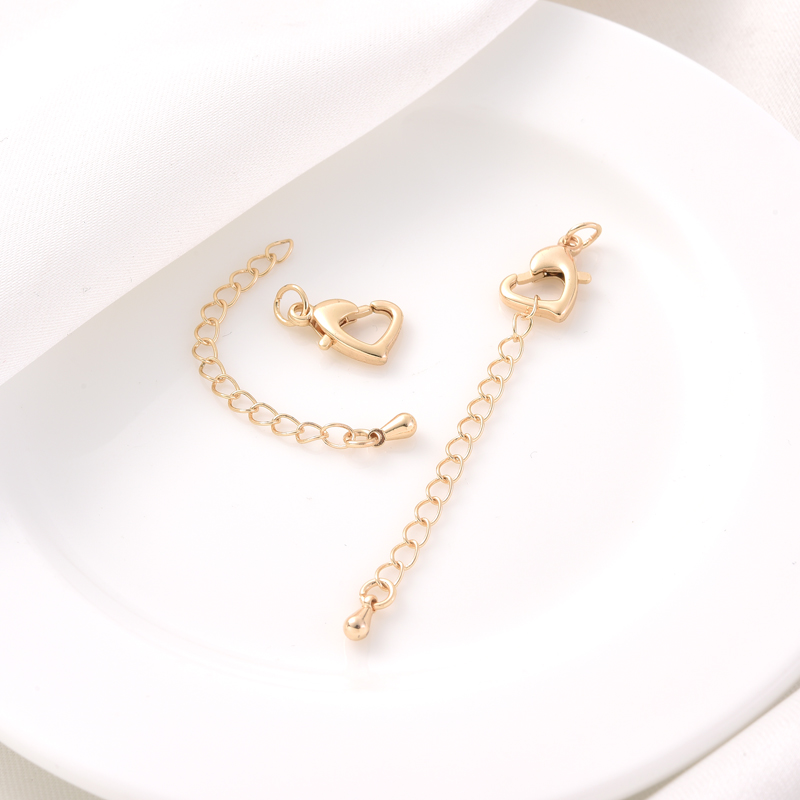 14K包金桃心扣尾链延长链手工DIY饰品配件项链手链可调节加长链条 - 图3