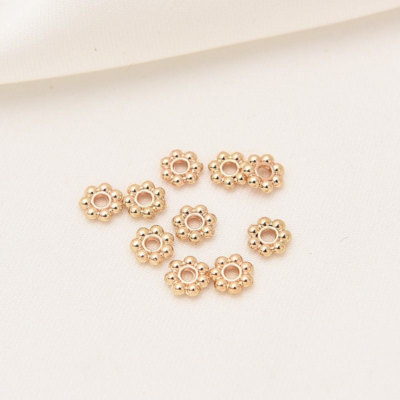14K包金保色雪花片手工diy饰品配件手链项链隔片散珠材料4/5/6MM,淘宝优惠券,粉丝福利购,淘宝优惠卷