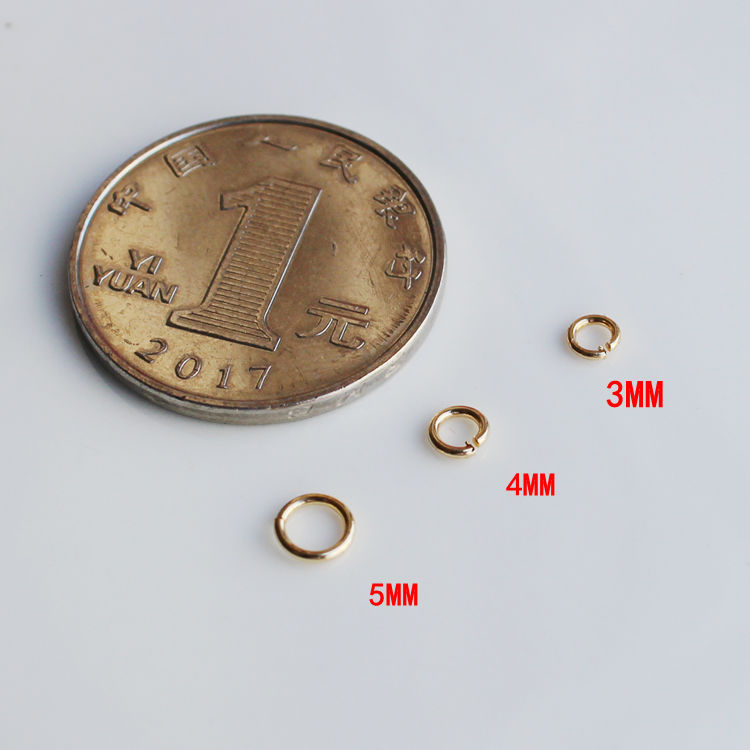 14K包金开口圈保色项链手链收尾连接圈手工diy饰品配件O圈连接环-图0