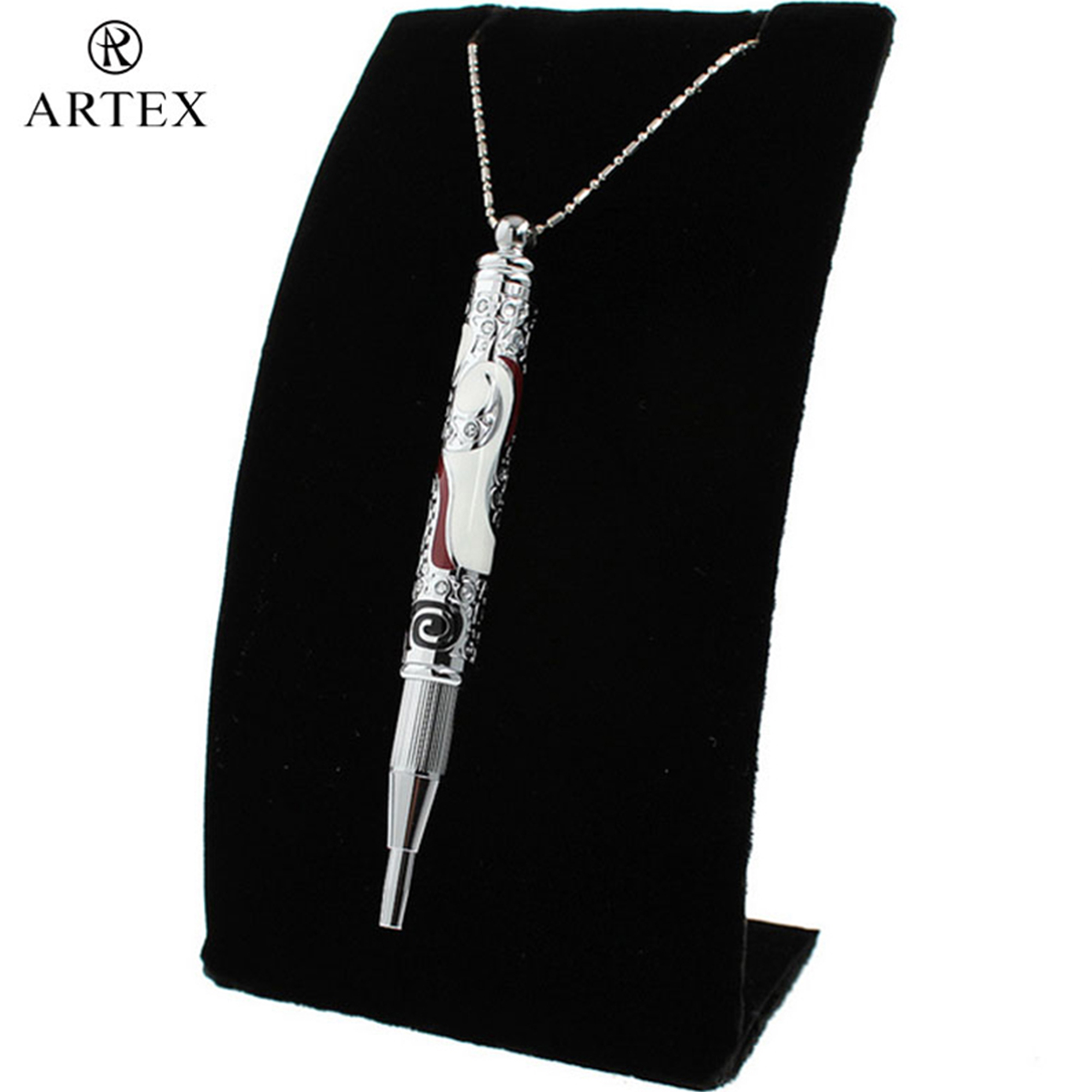 artex高颜值便携伸缩口袋笔高档商务办公金属原珠笔定制原子笔 - 图1