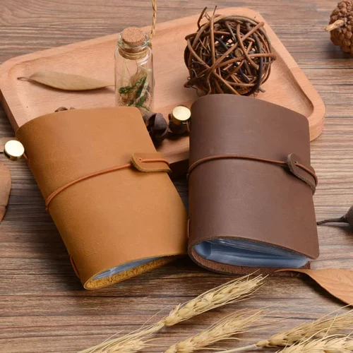 Вместительный и большой картхолдер, система хранения, ретро кожаная сумка-органайзер для визитных карточек, из натуральной кожи