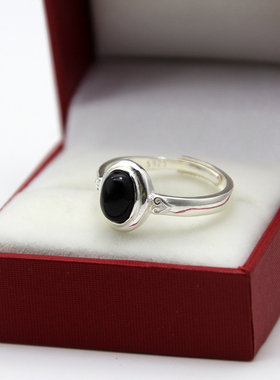 蒙歌银饰蒙古女款戒指小巧绿松石