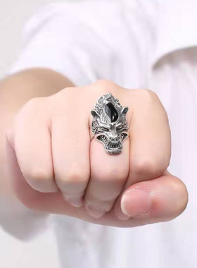 925银民族风复古做旧戒指