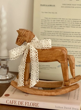 2026马年装饰品复古怀旧木马摆件