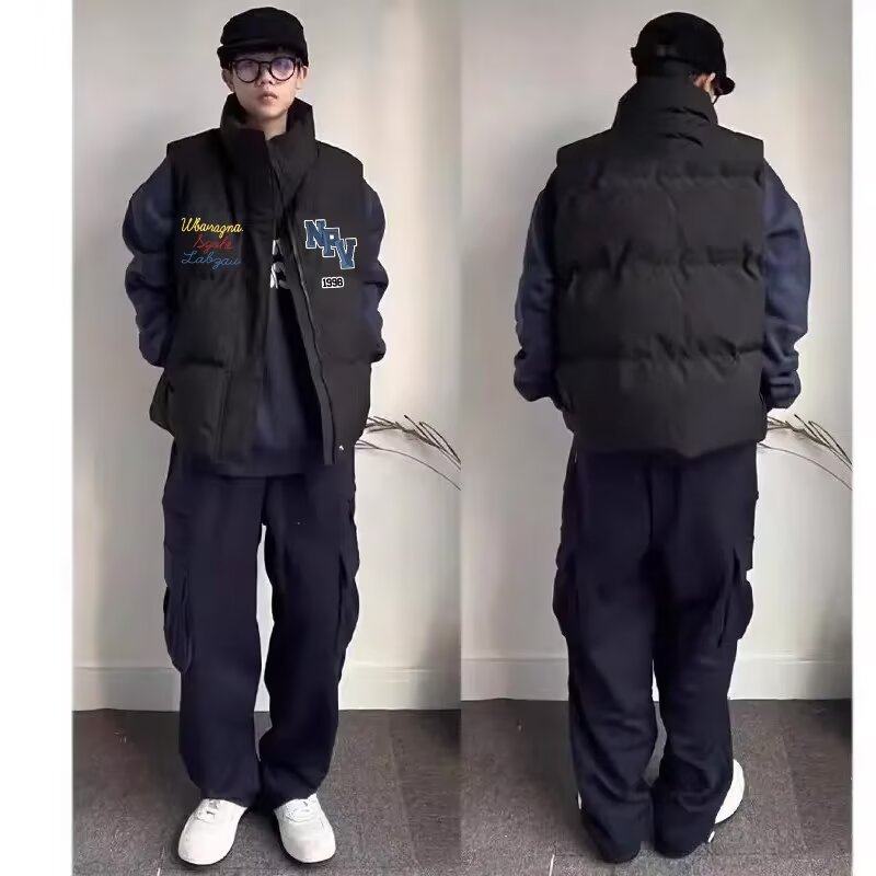 秋冬季加厚保暖百搭潮流男女立领宽松情侣款背心无袖坎肩马甲外套,淘宝优惠券,粉丝福利购,淘宝优惠卷