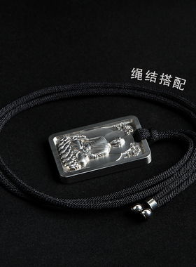 东方琉璃药师佛纯钛佛牌钛合金嘎乌盒胸挂件吊坠项链男女原创设计