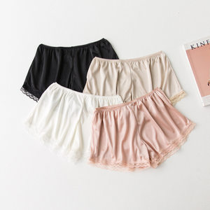 EAL羽迹夏季新款蕾丝花边拼接绸缎防走光安全裤短裤女外穿K110