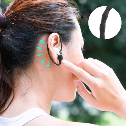 Bone防丢耳机链耳机防掉环适用AirPods3/4/Pro3蓝牙无线耳机跑步运动防掉绳软硅胶耳圈式通用苹果华为小米TWS - 图1
