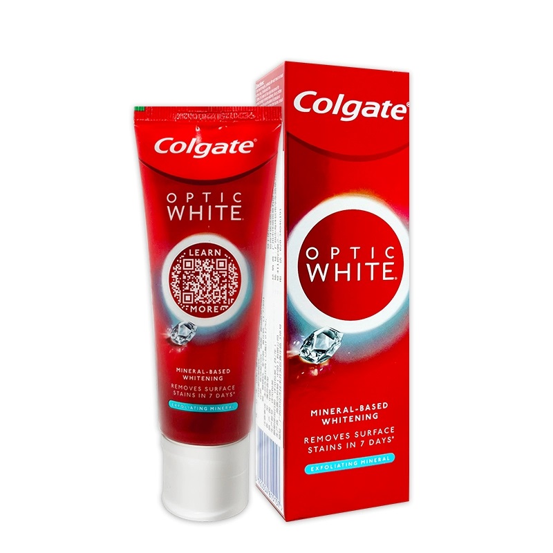 高露洁OPTIC WHITE光感白牙膏去黄牙垢正品亮白含氟女生男士专用