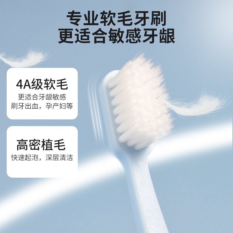 思美客牙刷软毛成人牙齿敏感专用月子牙刷产妇护龈按摩家庭装家用 - 图0