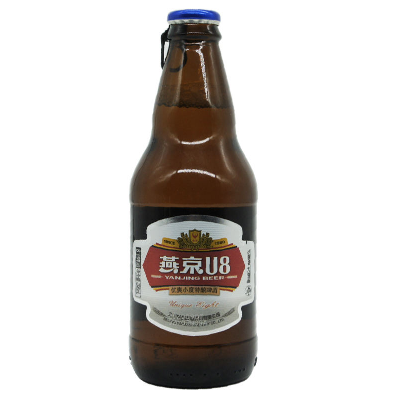 燕京啤酒 8度U8小度特酿啤酒 296ml*24瓶整箱装 - 图1