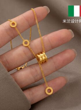 米兰【设计师】新款流苏小蛮腰项链轻奢小众设计不掉色锁骨链配饰