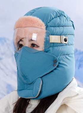 东北哈尔滨雪乡防寒帽子女