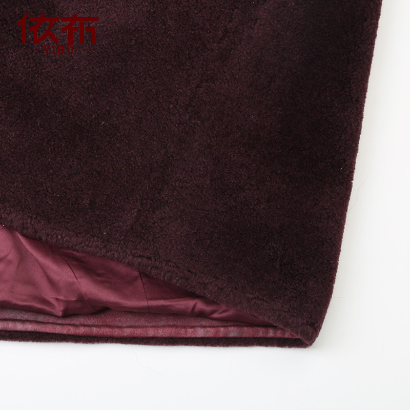 依布中老年女装冬季新款中长款毛领 依布服饰中老年女装