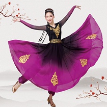 New Xinjiang Practice Performance Dance Costume Uyghur Arts Examination Opening National Wind Performance Ethnic Minority Big Swing Dress