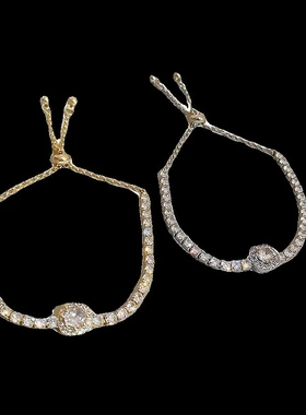 高级感超闪满钻手链女轻奢ins风小众设计手环2025年新款爆款手饰