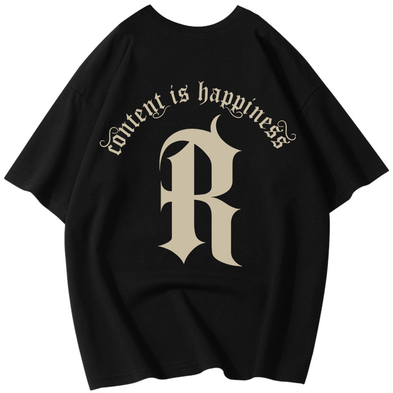 短袖男潮2023新款夏季宽松胖子t恤 初己T恤