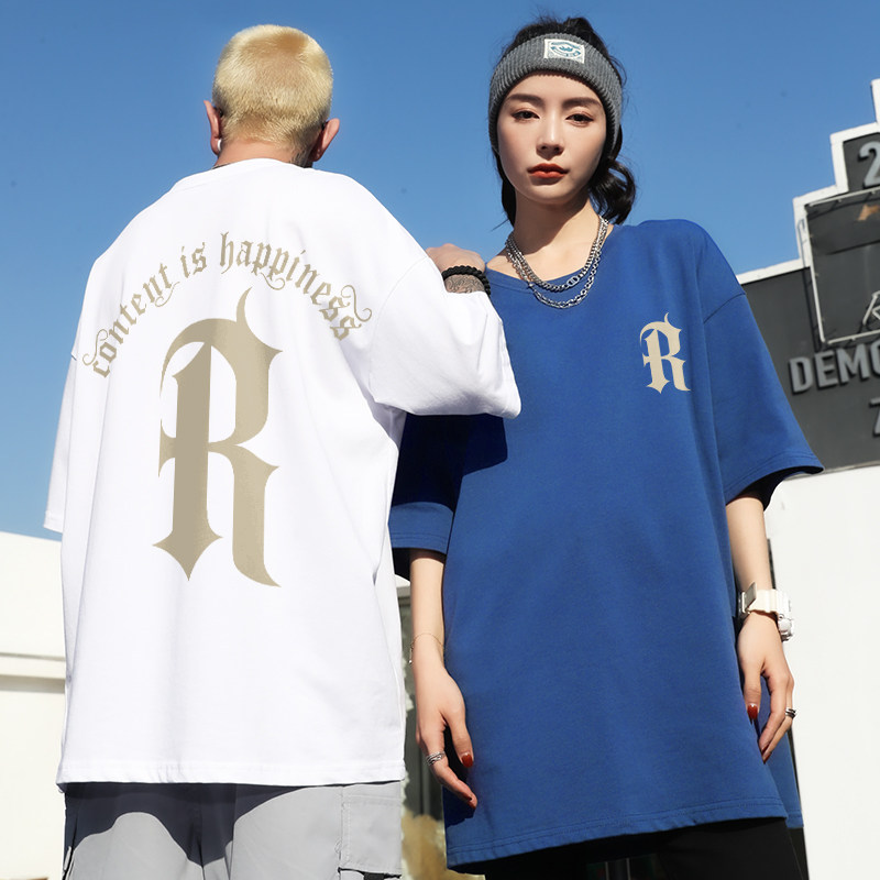 短袖男潮2023新款夏季宽松胖子t恤 初己T恤