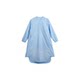 ECRU SOLI 素白已然 春夏日系简约廓形感精梳棉天空蓝立领衬衫裙