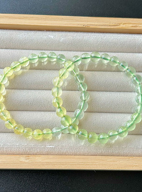 天然葡萄石冰透体手链