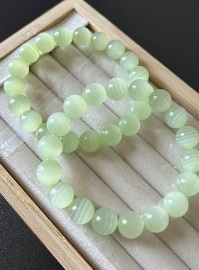 天然绿纹石手链冰种绿纹石水头足清爽大气绿纹石单圈手链男女款