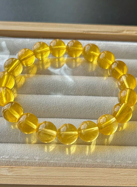 天然黄水晶手链男女款