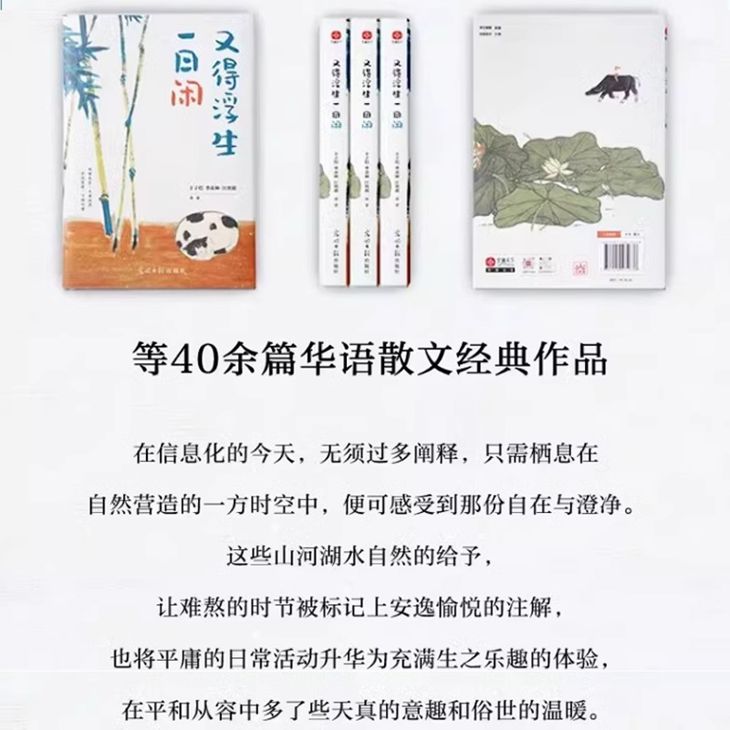 又得浮生一日闲：丰子恺、季羡林、汪曾祺等文学大家推荐阅读全新生活美学主题散文精品集，《人民日报》、央视《朗读者》等盛赞 - 图1