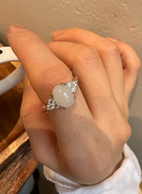 田玉耳坠配汉服旗袍925银耳环
