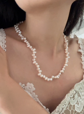 巴洛克珍珠项链锁骨链颈链女