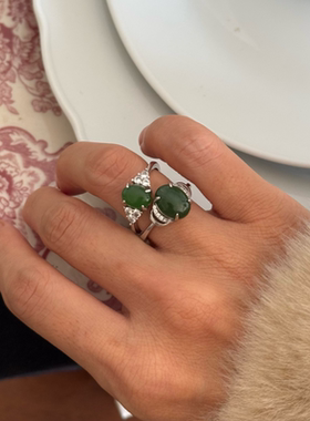 润戒指环s925银可调节叠戴女