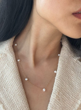 摇儿绕满天星淡水珍珠项链